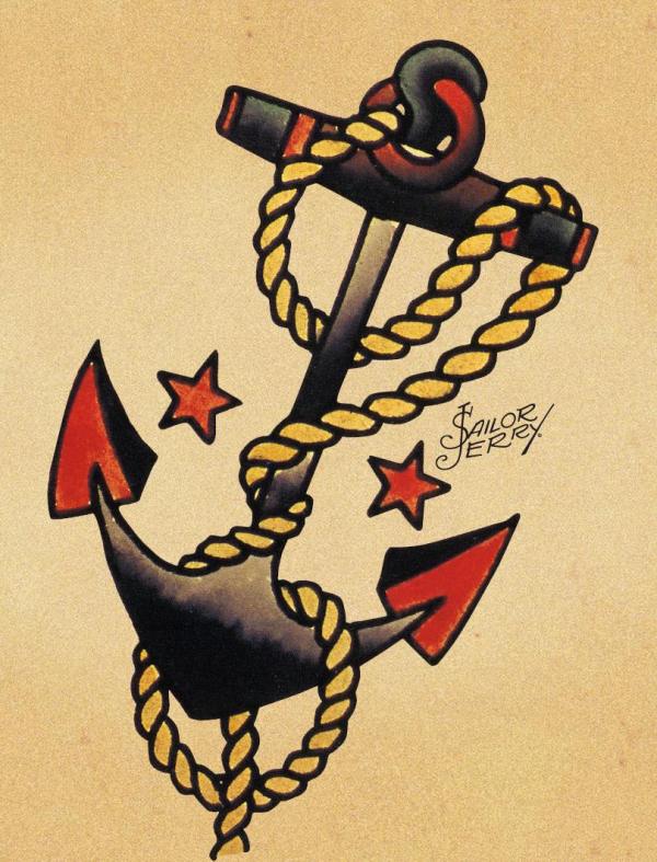 cool Sailor Jerry Anchor Tattoo 