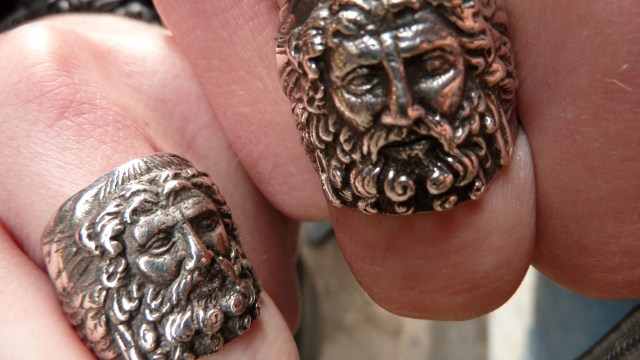 Zeus rings in silver from the Armenian Silversmith at the Grand Bazaar in Istanbul