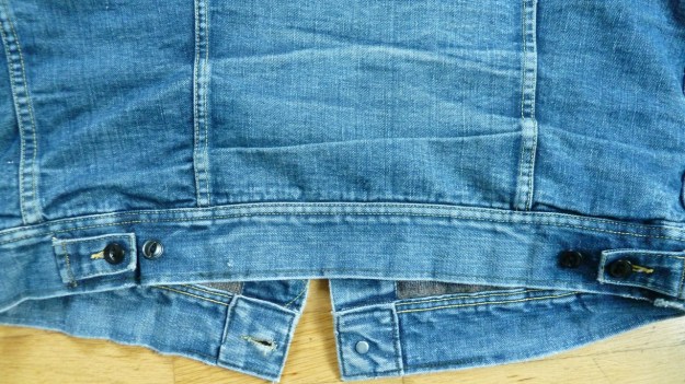 Lee Storm Rider denim jacket - backside bottom view