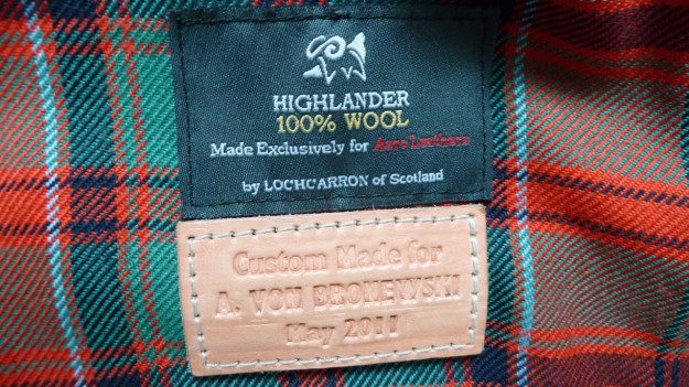 Aero Leather Highwayman Heavy Front Quarter Horsehide brown name tag