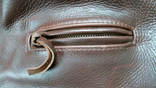 Aero Leather Highwayman Heavy Front Quarter Horsehide brown outside pocket