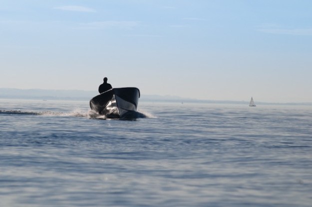 SAY-POWER Yacht, small Tender by Sven Akermann, view from the front.