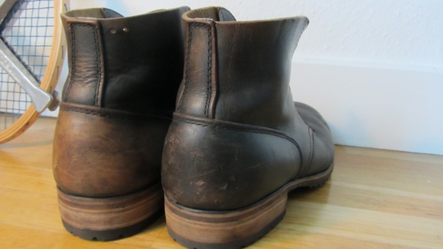 german post WWII vintage boots from baltes back view 