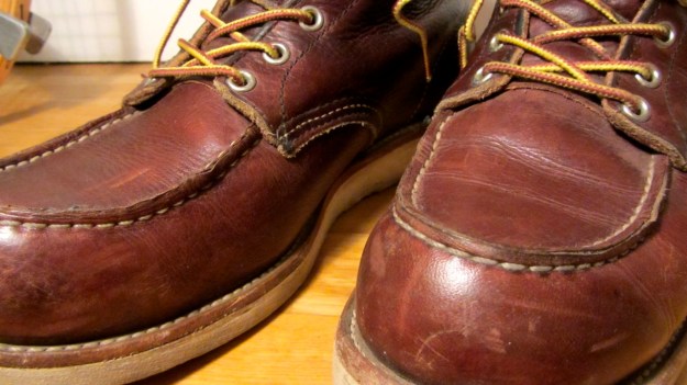 Red Wing boots 8138 moc toe brown used 6 inch Irish setter