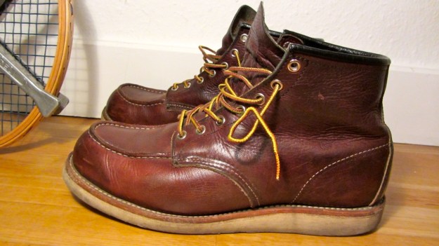 Red Wing boots 8138 moc toe brown used 6 inch Irish setter