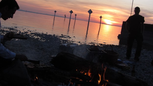 barbecue with the lads on lake constance