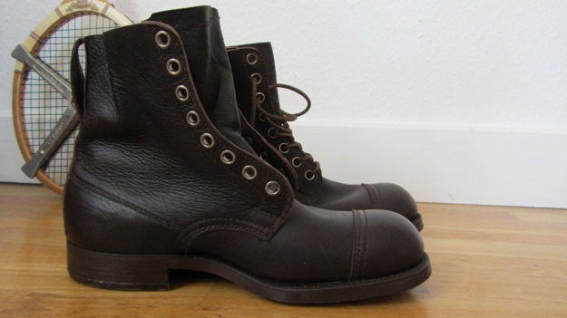 swedish army boots brown from 1943 unlaced 