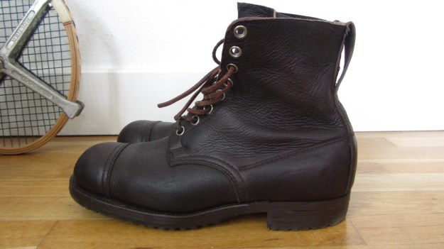 Swedish Army boots from 1943 after the resole - with rubber sole now