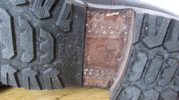 Swedish Army boots from 1943 after the resole - with rubber sole now