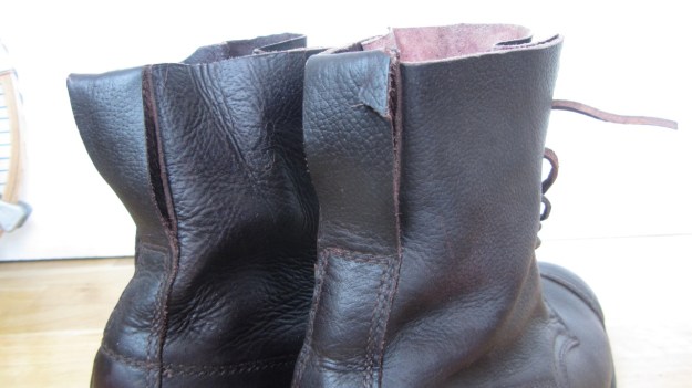 Swedish Army boots from 1943 after the resole - ripped