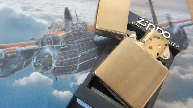 brand new brass zippo lighter before beeing treated from feinschmuck