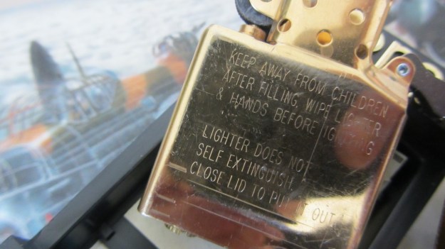 brand new brass zippo lighter before beeing treated from feinschmuck security notice