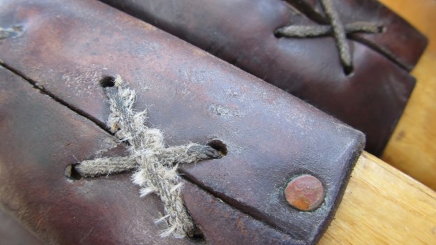 Moonbeam IV Yacht details - leather stitching