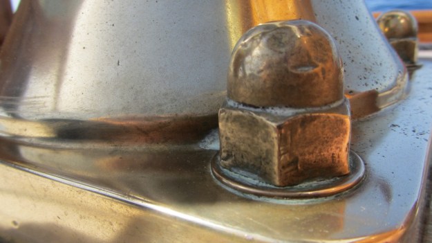 Moonbeam IV Yacht foot of the steering wheel