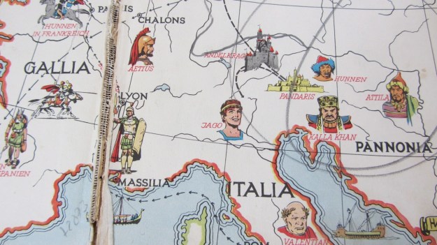 Prinz Eisenherz - Kämpft gegen die Hunnen by Harold Foster vintage comic book map