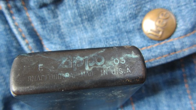 Brass zippo lighter rapidly vintaged by feinschmuck bottom