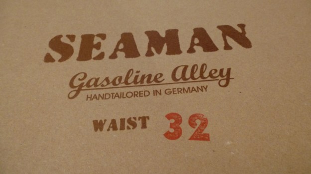 gasoline alley seaman trouser handtailored in germany - box detail