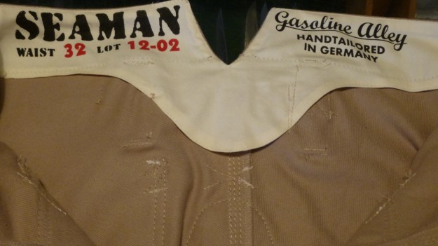 gasoline alley seaman trouser handtailored in germany inside view