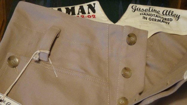 gasoline alley seaman trouser handtailored in germany front view with inside