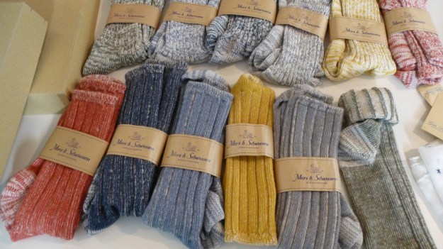 Amtraq and Merz b. Schwanen Showroom Munich - socks