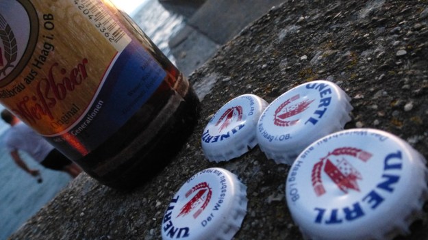 bbq at the lake & Unertl beer! Unertl Weissbier