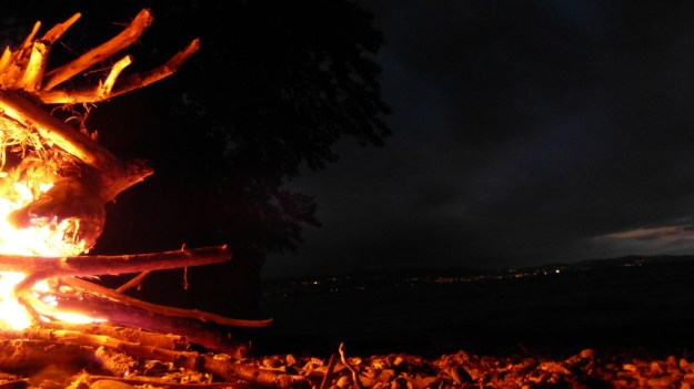 bbq at the lake & Unertl beer! Fire and beach