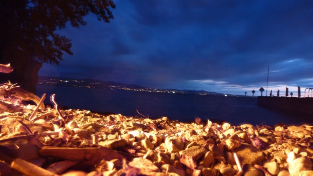 bbq at the lake & Unertl beer! Fire and beach