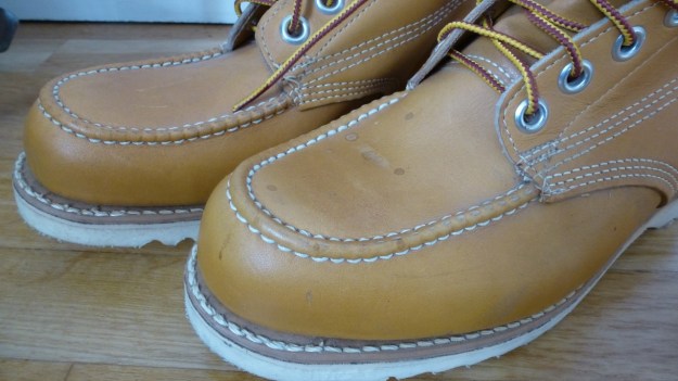 Gorilla shoe la chaussure - made in canada moc toe boot cognac