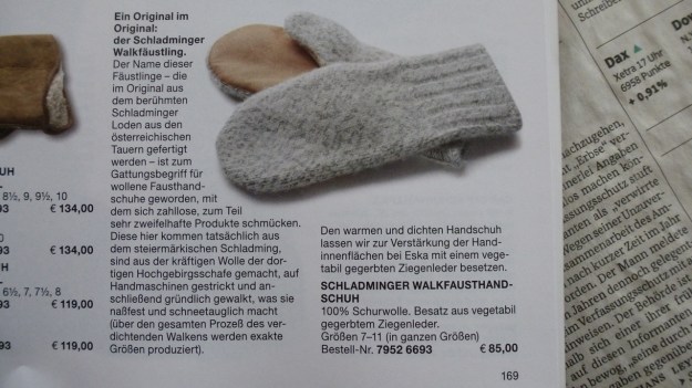 Manufactum Nr. 25 Summer 2012 personal highlights - woolen mittens
