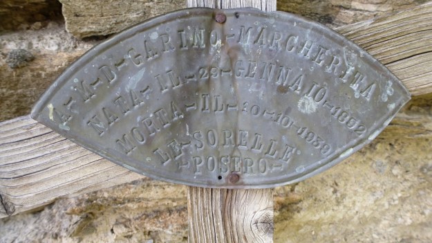 Valle Maira - Cemetery iron plate 