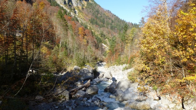 Biberacher Hütte - Schröcken hiking river view autumn leaves