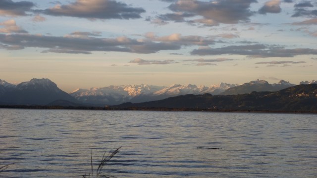 Mountain panorama with snow Säntis - Bodensee - Lindau 4