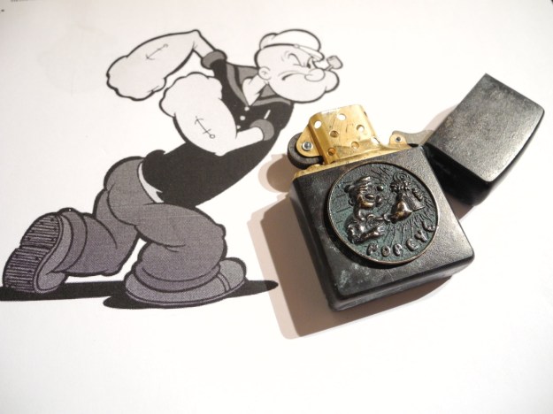 Popeye Zippo by Feinschmuck - brass aged