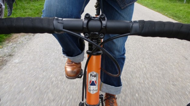 Red Wing 9013 Boots cycling with Fuji Singlespeed handlebar