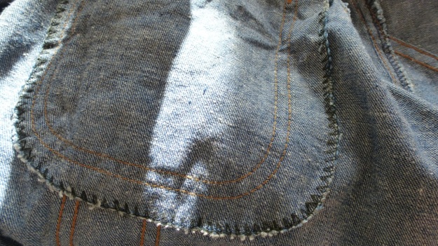 vintage lee denim shirt inside pocket stitching or seams
