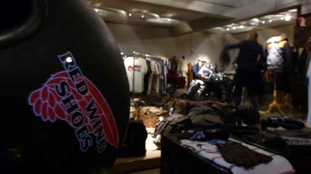 B-74 Frankfurt store overall view red wing helmet