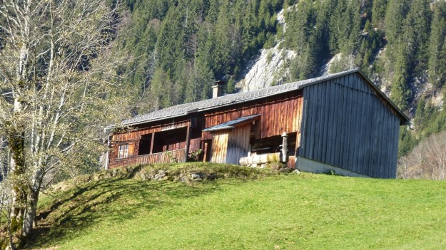 Rehmen Liegstein Austria Vorarlberg Trekking mountain wooden hut