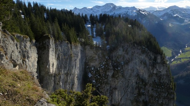 Rehmen Liegstein Austria Vorarlberg Trekking cliff drop