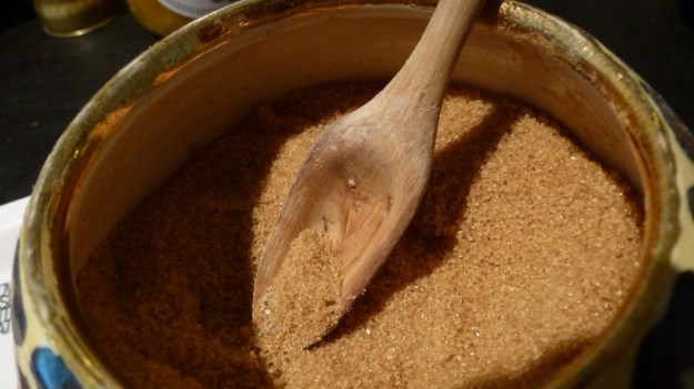 Sunday morning coffee, a fresh bread and pfote morning class cane sugar