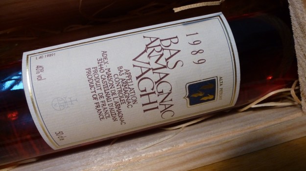 Armagnac Vaghi 1989 bottle label