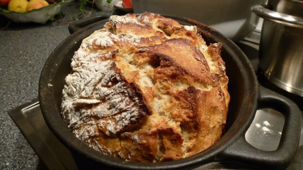 Bread and Pizza Workshop no knead iron cast bread method recipe