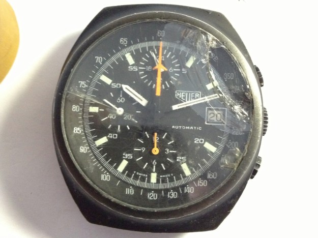 Heuer 510.501 Chronograph broken glass