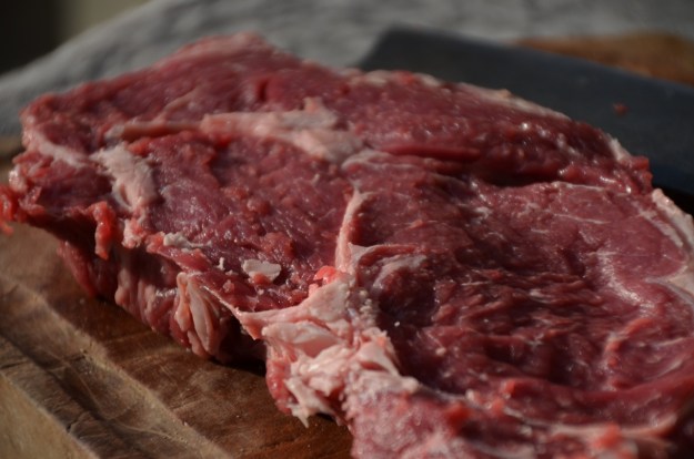 rib eye and waffles barbecue