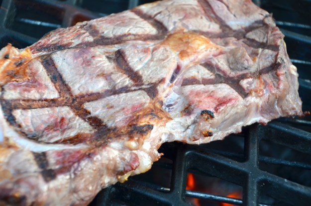 rib eye and waffles barbecue