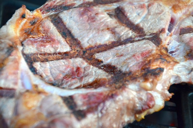 rib eye and waffles barbecue