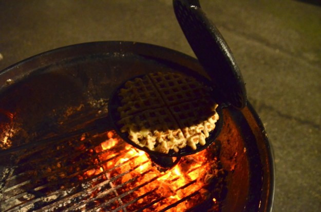 rib eye and waffles barbecue