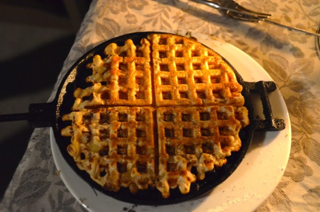 rib eye and waffles barbecue