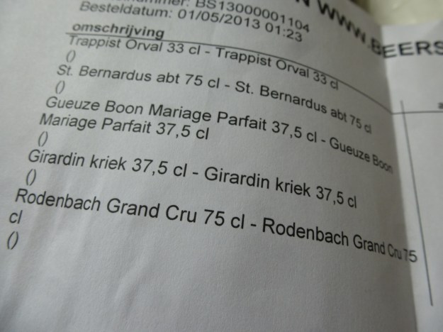 beershop belgian beer shipping list