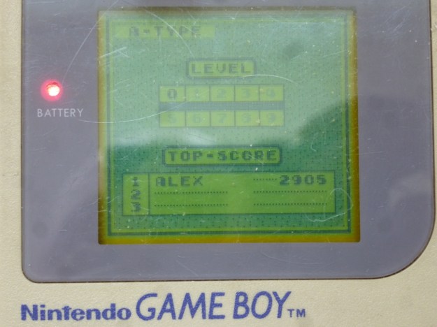 Nintendo Gameboy - Tetris highscore screen