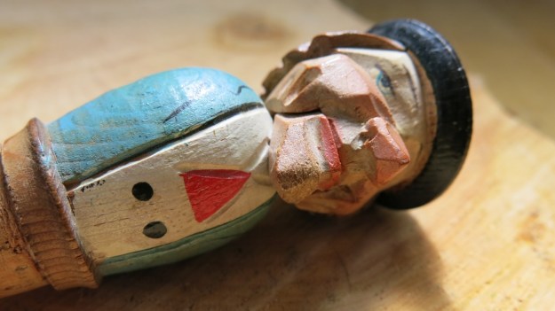 vintage carved wooden bottle stopper